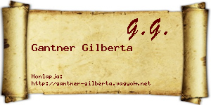 Gantner Gilberta névjegykártya